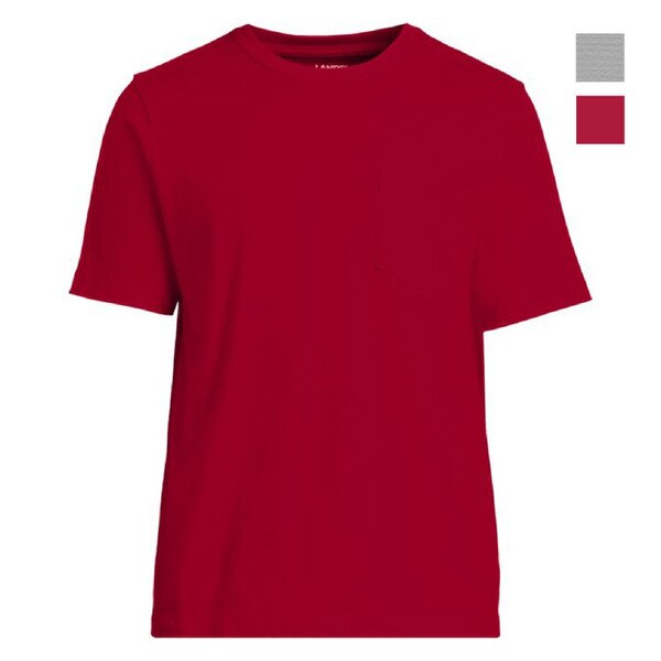 [27] Lands End Unisex Short Sleeve Super Pocket-t T-Shirt